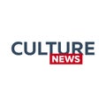 Mass media. Culture news logo for Television studio. TV show.