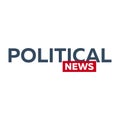 Mass media. Political news logo for Television studio. TV show.
