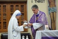 Mass at Mother Teresa`s grave at Mother`s house in Kolkata