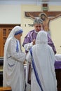 Mass at Mother Teresa`s grave at Mother`s house in Kolkata