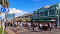 Tauranga, New Zealand. Crowd of people in town for Jazz Festival