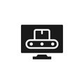 Mass production, computer icon - Vector. Simple element illustration from UI concept. Mass production, computer icon - Vector.