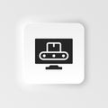 Mass production, computer neumorphic style vector icon. Simple element illustration from UI concept. Mass production