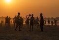 Mass recreation on the beach of Dakar Royalty Free Stock Photo