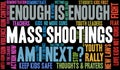 Mass Shootings Word Cloud Royalty Free Stock Photo