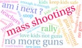 Mass Shootings Word Cloud Royalty Free Stock Photo