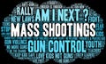 Mass Shootings Word Cloud Royalty Free Stock Photo