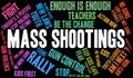 Mass Shootings Word Cloud Royalty Free Stock Photo