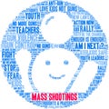 Mass Shootings Word Cloud Royalty Free Stock Photo