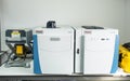 Mass spectrometer in chemistry lab Royalty Free Stock Photo