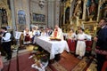Mass on Thanksgiving day in Stitar, Croatia Royalty Free Stock Photo