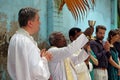 Mass at the Tomb of the Croatian Missionary, Jesuit Father Ante Gabric in Kumrokhali, West Bengal, India