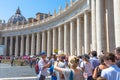 Mass-tourism waiting for entry