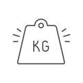 Mass or weight line icon Royalty Free Stock Photo