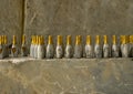 MASSA CARRARA, AUGUST 23, 2019 - lo straordinario sparkling wine, classic method inside the quarry at Fantiscritti