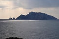 Massa Lubrense - Panorama di Capri da Punta Campanella Royalty Free Stock Photo