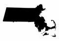 Massachusetts silhouette map