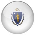 Massachusetts flag button