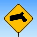 Massachusetts map on road sign. Royalty Free Stock Photo