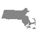 Massachusetts map shape, united states of america. Flat concept icon symbol vector illustration