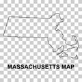 Massachusetts map shape, united states of america. Flat concept icon symbol vector illustration