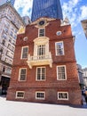 The Old State House with it\'s red brick facade on the Freedom Trail in Boston, Massachusetts, USA Royalty Free Stock Photo