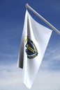 Massachusetts state flag Royalty Free Stock Photo