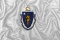 massachusetts state flag Royalty Free Stock Photo