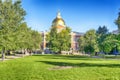 Massachusetts State House and Boston Commons Royalty Free Stock Photo