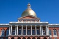 Massachusetts State House in Boston under the blue sky. Royalty Free Stock Photo