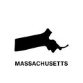 Massachusetts state map silhouette icon
