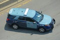 Massachusetts State Police car, Boston, USA Royalty Free Stock Photo