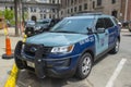 Massachusetts State Police car, Boston, USA Royalty Free Stock Photo