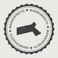 Massachusetts vector sticker.