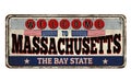 Massachusetts vintage rusty metal sign Royalty Free Stock Photo