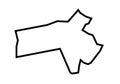 Massachussets outline map state shape Royalty Free Stock Photo