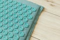Massage acupuncture rug. Alternative china medicine, mat with needles