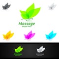 Massage, back pain and osteopathy Logo Design