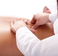 Massage of back. Spa resort. Royalty Free Stock Photo