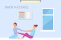 Massage Back Treatment Therapy Masseuse Vector