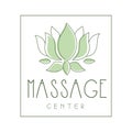 Massage center logo symbol vector Illustration