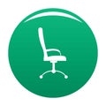 Massage chair icon green Royalty Free Stock Photo