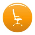 Massage chair icon vector orange Royalty Free Stock Photo