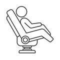Massage Chair Icon on White Background. Line Style Vector Royalty Free Stock Photo