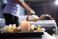 massage decoration with blur Thai massaging Royalty Free Stock Photo