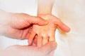 Massage female hands, female hands masseur, patient health, vignette