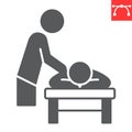 Massage glyph icon