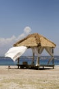 Massage hut on beach Royalty Free Stock Photo