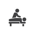 Massage icon , filled flat sign, solid pictogram isolated on white