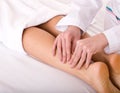Massage of leg. Spa resort. Royalty Free Stock Photo